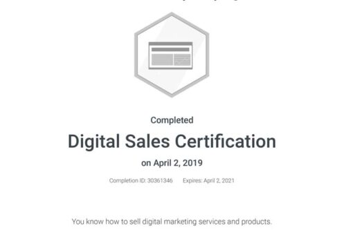 Google Digital Sales Certification